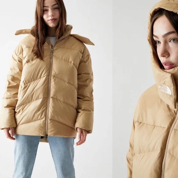 NWT The North Face Women’s Palomar Down Parka Coat Jacket Relaxed fit Khaki M BE - Picture 9 of 16